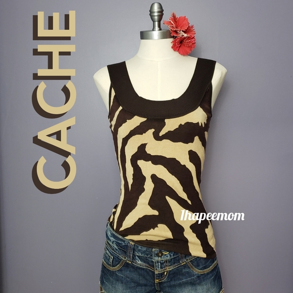 Cache Top Blouse Zebra Animal Print - Picture 8 of 8